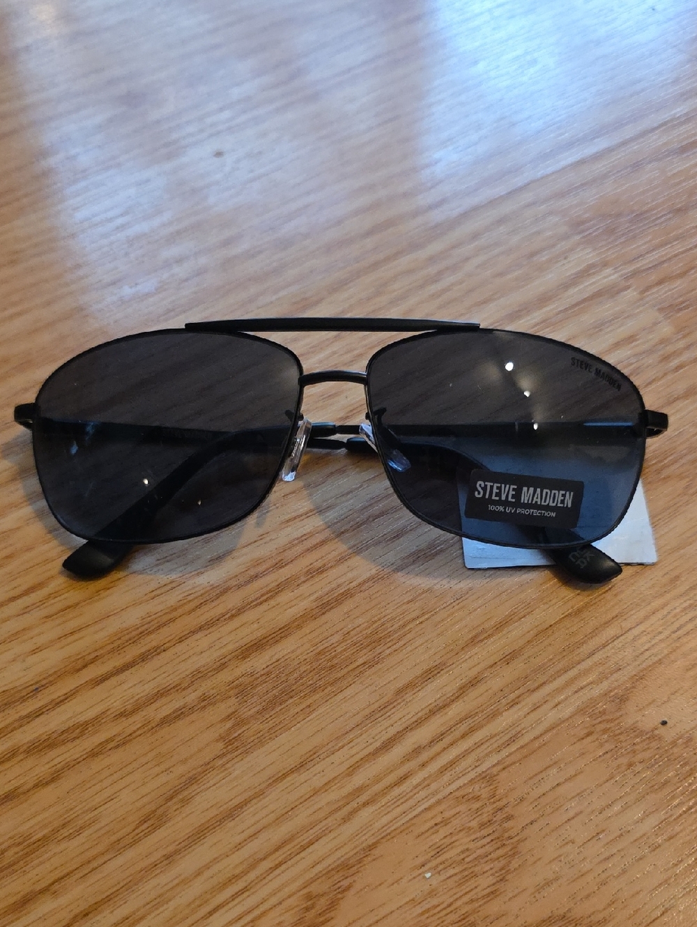 Steve Madden Black Metal Sunglasses